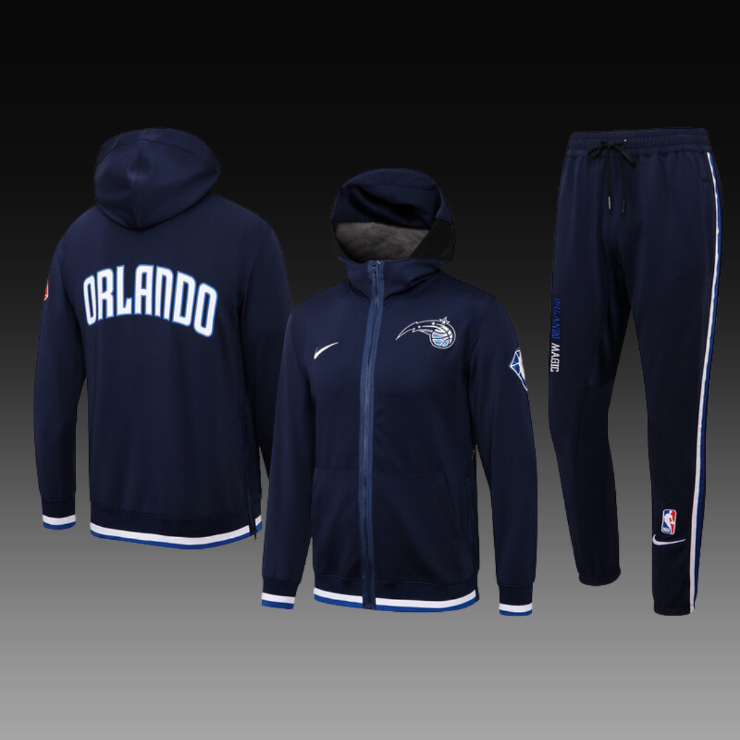 Nike Orlando Magic 75th Anniversary Performance Showtime Jacket Pants Set Navy