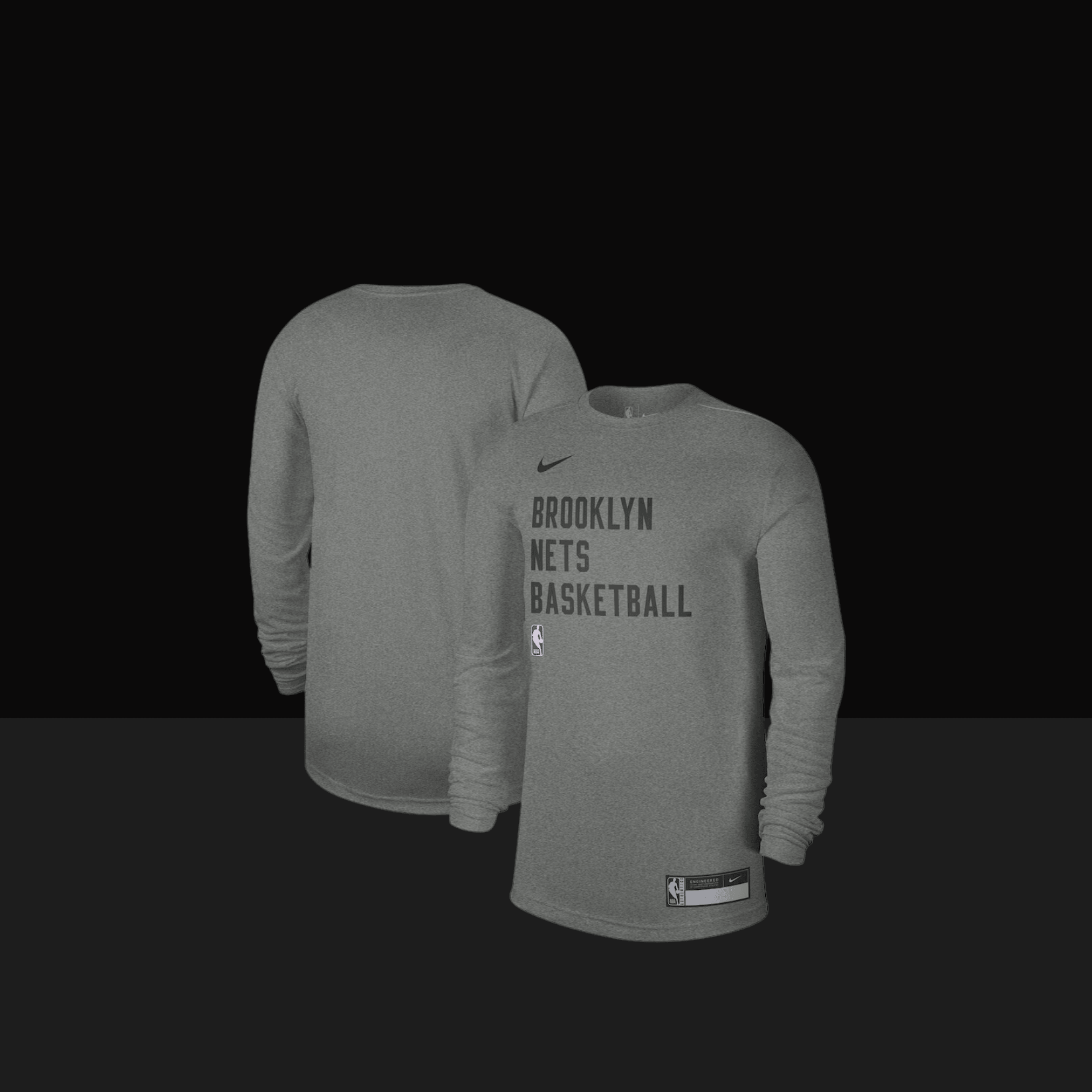 【NIKE】Brooklyn Nets Essential NBA Long-Sleeve T-Shirt Brooklyn Nets Men's Nike Dri-FIT NBA Practice Long-Sleeve T