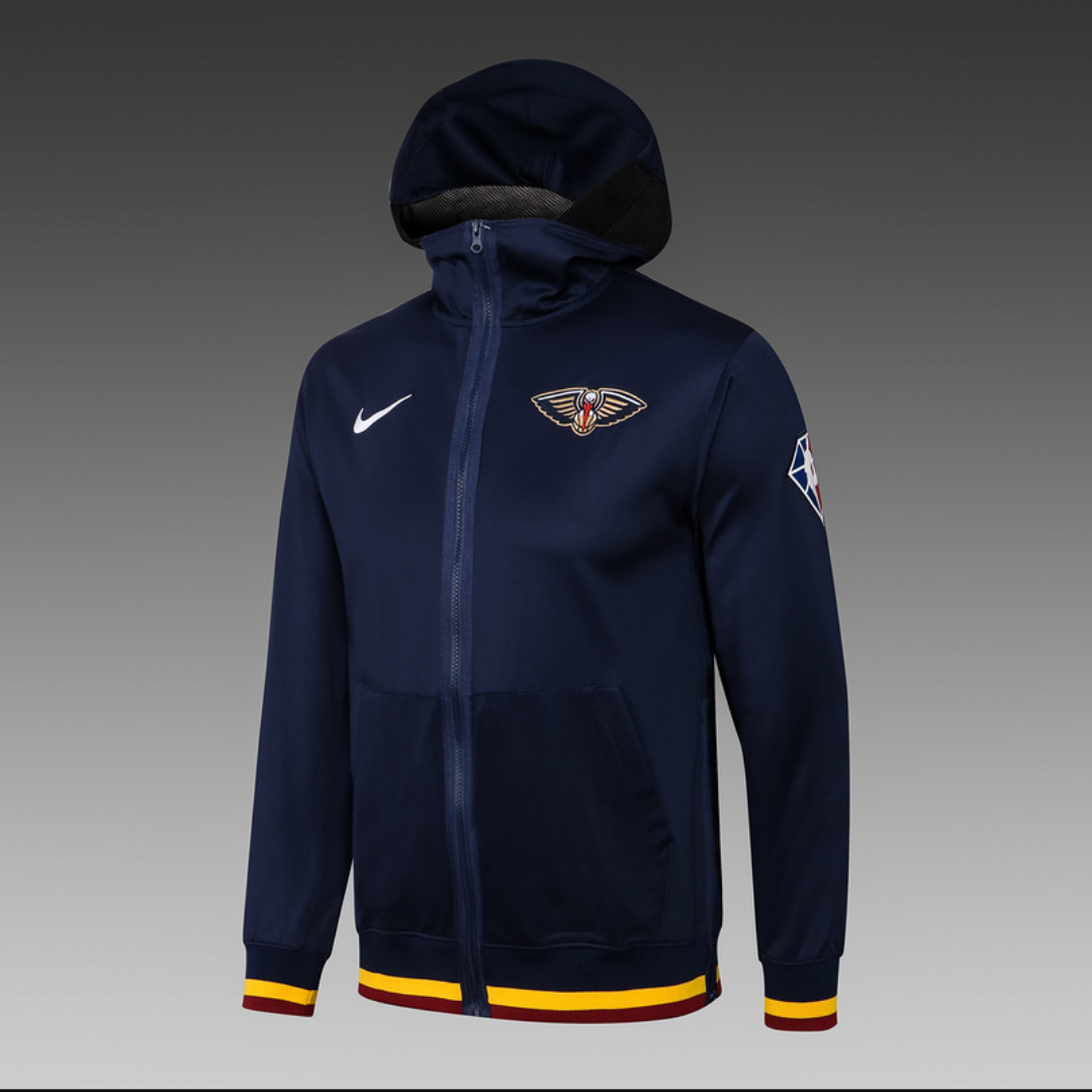 Nike New Orleans Pelicans 75th Anniversary Performance Showtime Jacket & Pants Set - Navy