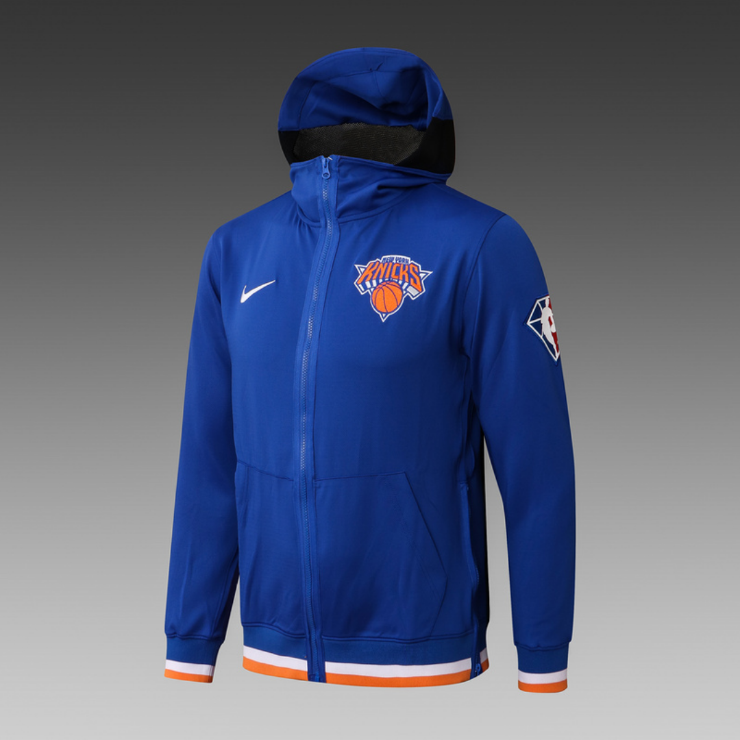 Nike New York Knicks 75th Anniversary Performance Showtime Jacket & Pants Set - Blue