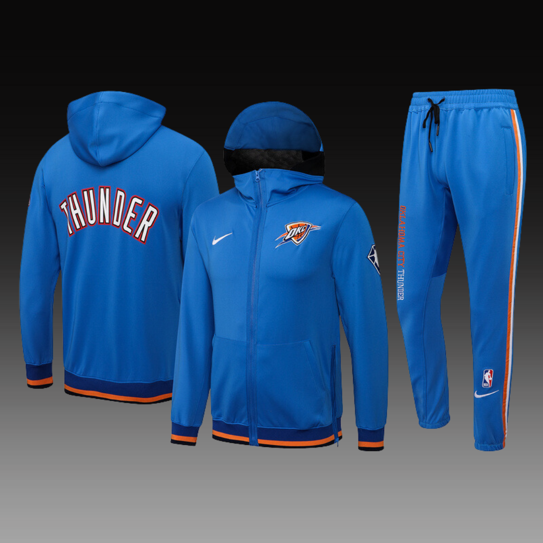 Nike Oklahoma City Thunder 75th Anniversary Performance Showtime Jacket & Pants Set - Blue