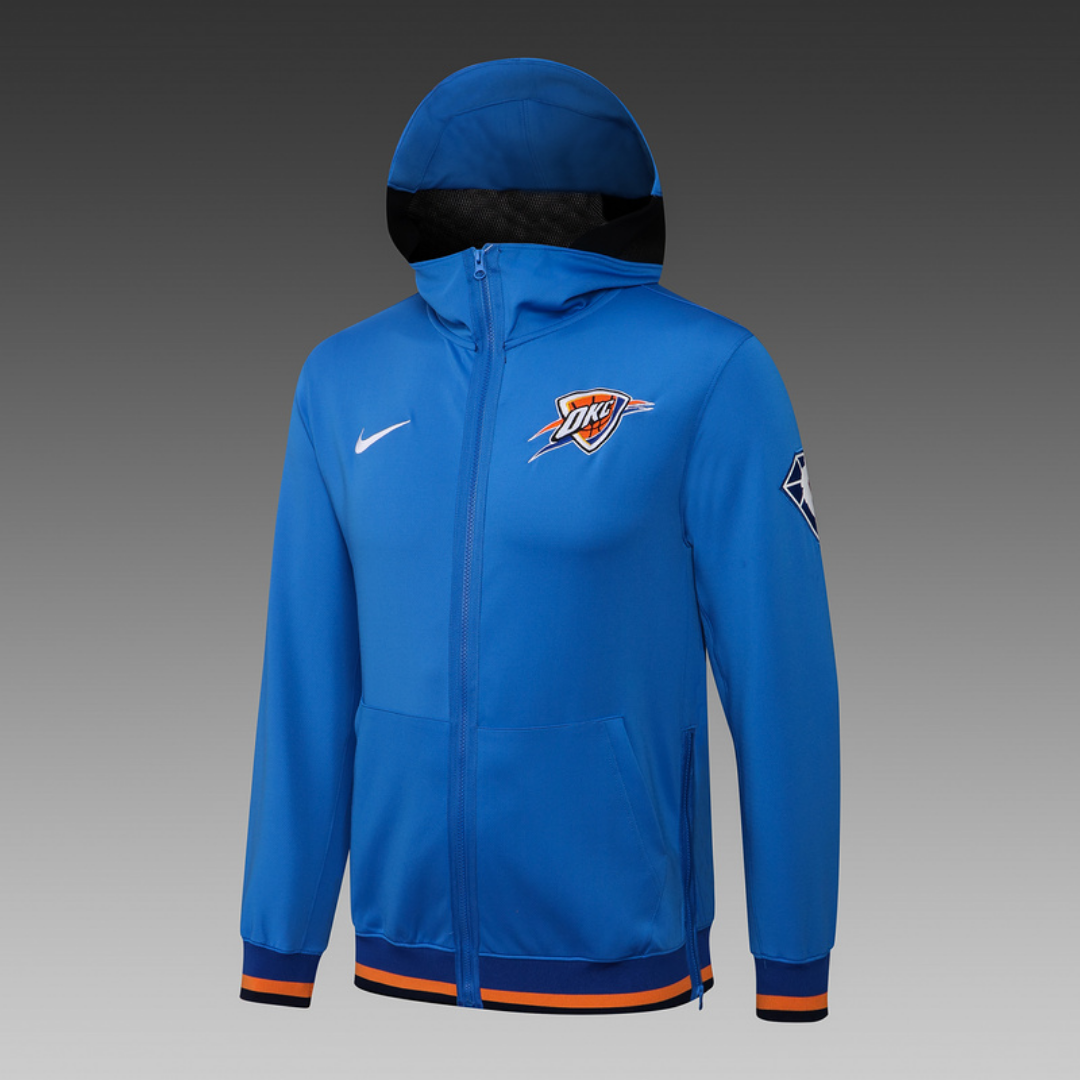 Nike Oklahoma City Thunder 75th Anniversary Performance Showtime Jacket & Pants Set - Blue