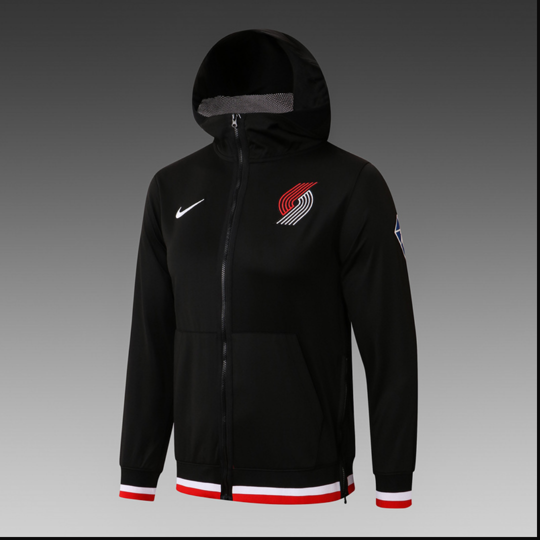 Nike Portland Trailblazers 75th Anniversary Performance Showtime Jacket & Pants Set - Black