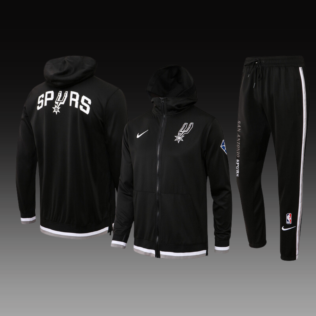 Nike San Antonio Spurs 75th Anniversary Performance Showtime Jacket & Pants Set - Black