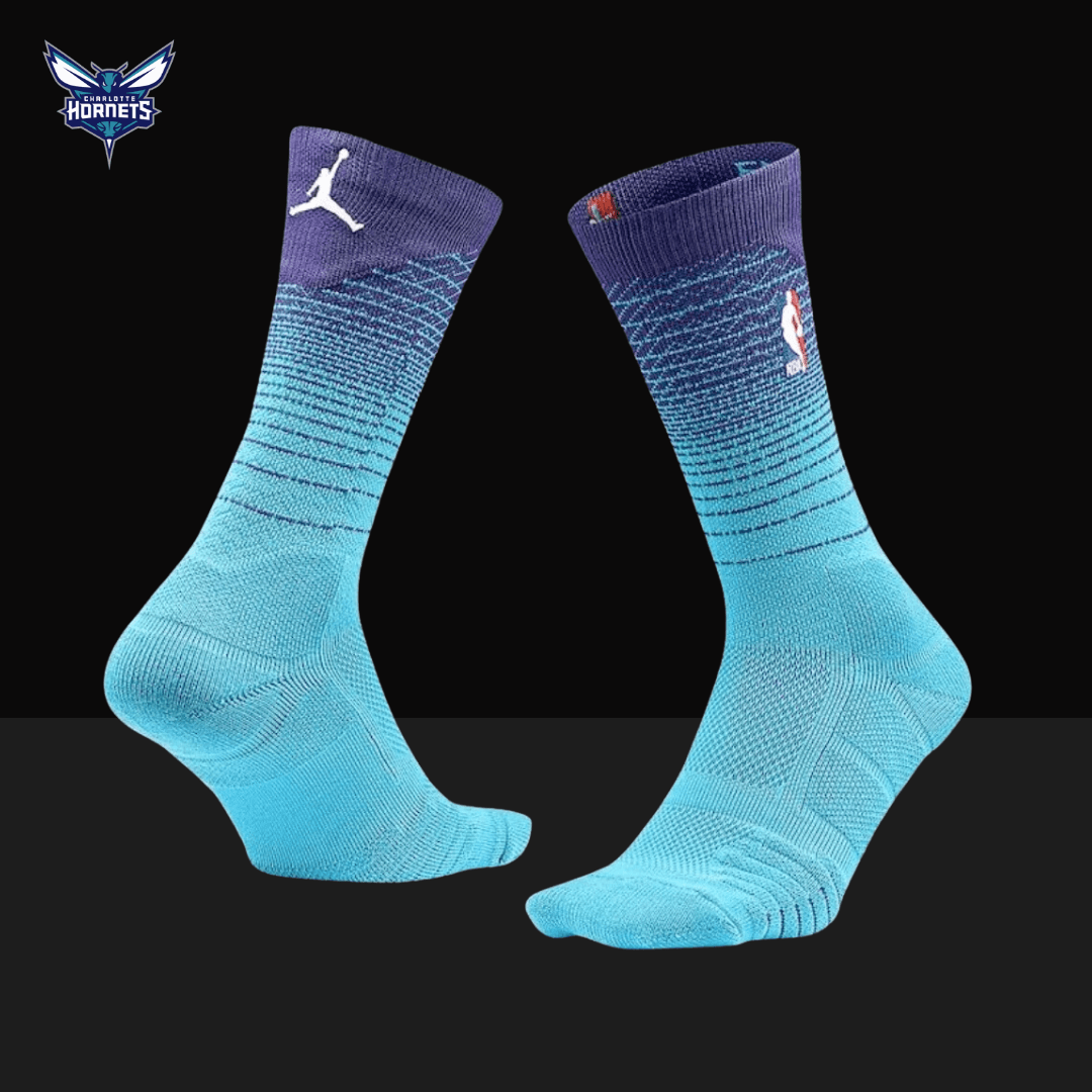 Nike NBA Elite Crew Socks - Charlotte Hornets, On Feet