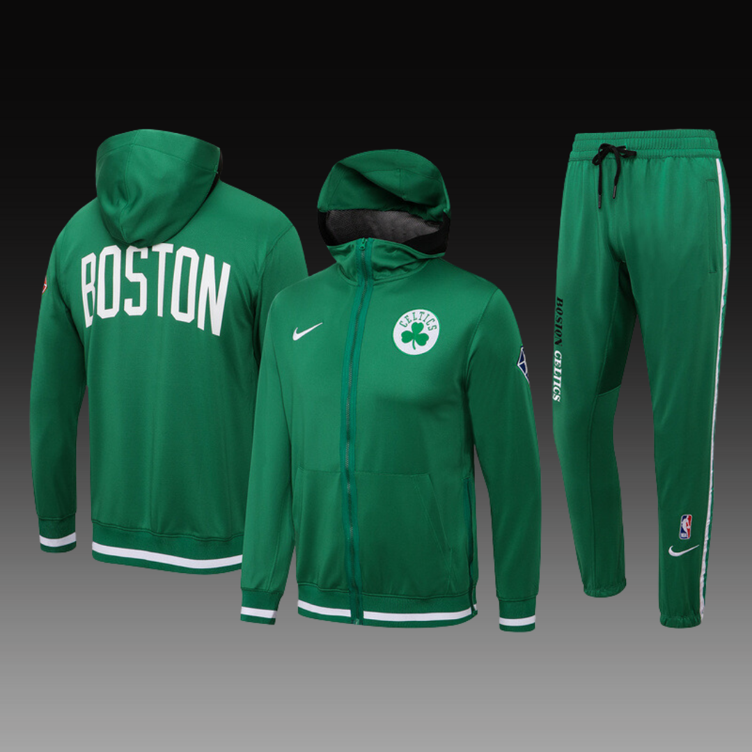 Nike Boston Celtics 75th Anniversary Performance Showtime Jacket & Pants Set - Green