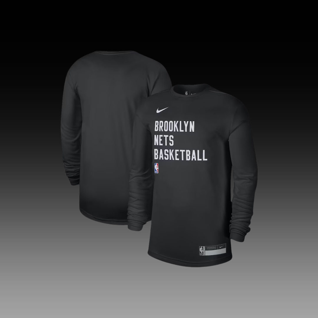 Brooklyn Nets Práctica esencial Camiseta de manga larga