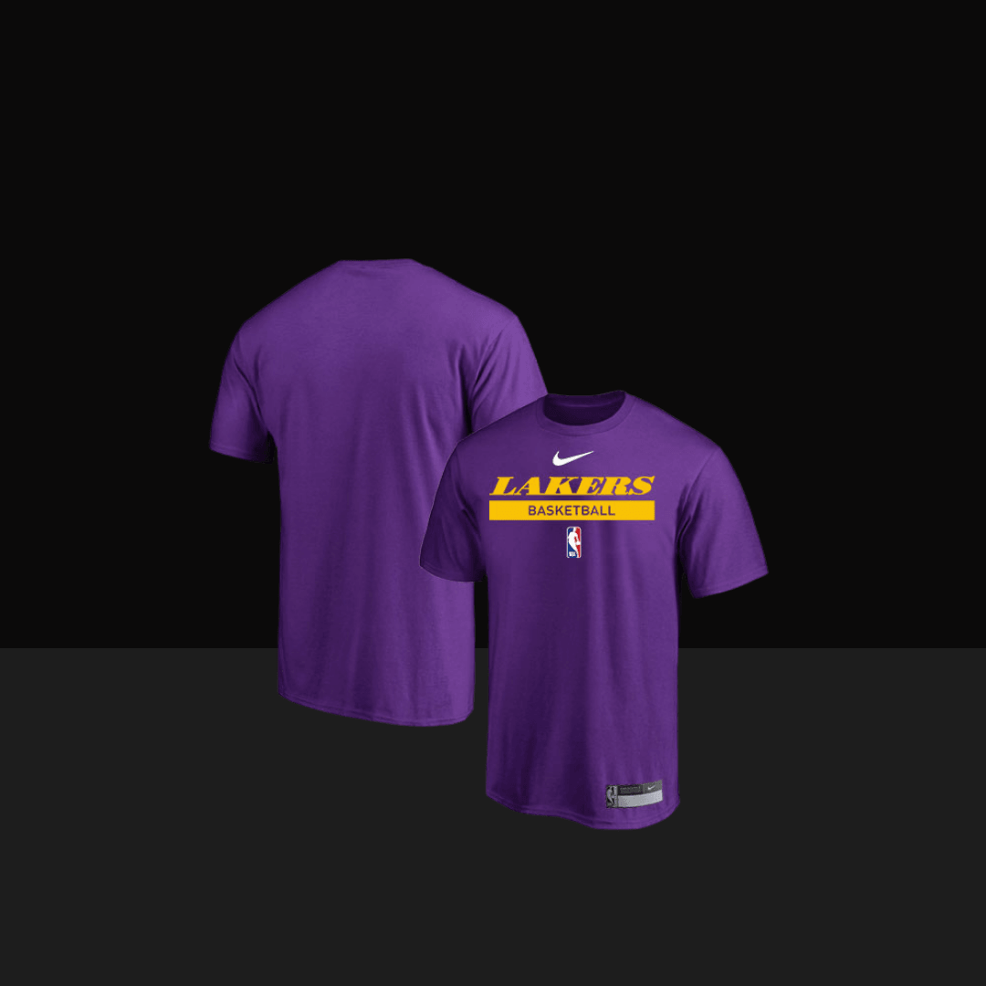 2022/23 Los Angeles Lakers Nike Practice Performance Short Sleeve T-Shirt - Basketb