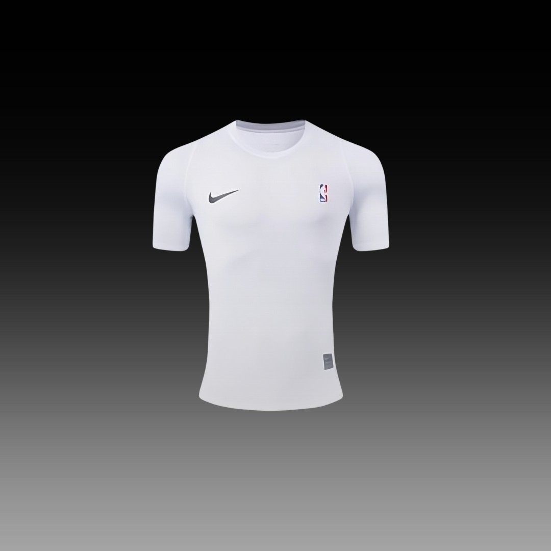 Nike NBA Elite PRO White Compression Short Sleeve T-Shirt