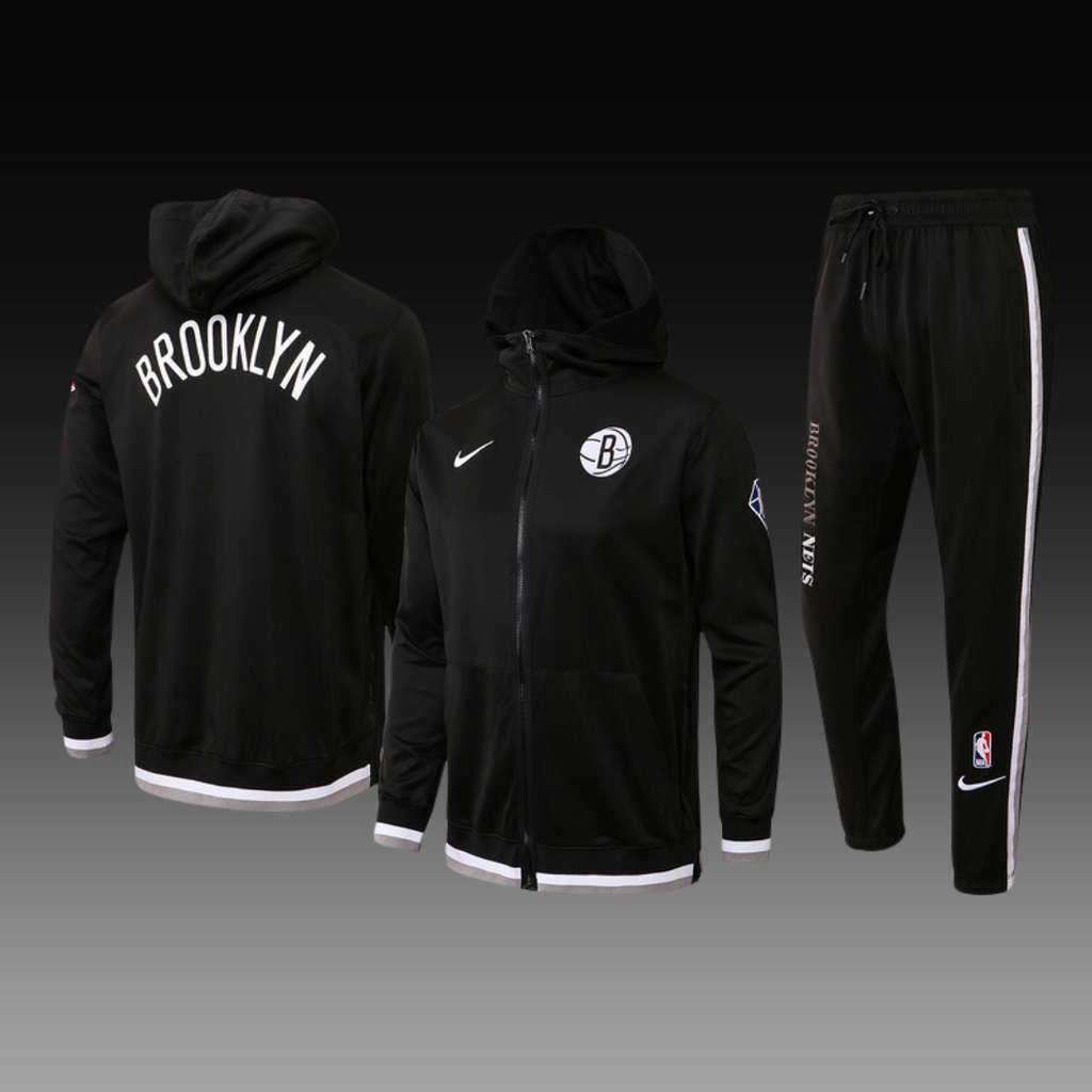 Nike Brooklyn Nets 75th Anniversary Performance Showtime Jacket & Pant Nike Brooklyn Nets 75th Anniversary Performance Showtime Jacket & Pant