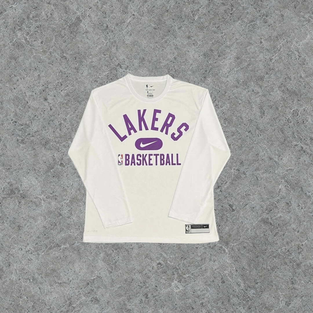 LA Lakers Nike 2021/22 On-Court Practice Legend Performance Long Sleeve T-Shirt - Basketb