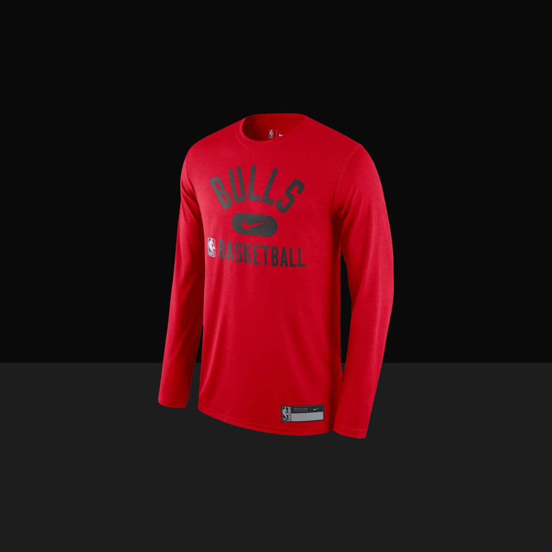 Chicago Bulls Nike 2021/22 On-Court Practice Legend Performance Long Sleeve T-Shirt - Basketb