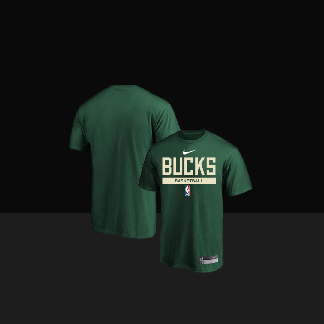 2022/23 Milwaukee Bucks Nike Practice Performance Performance Short T-shirt