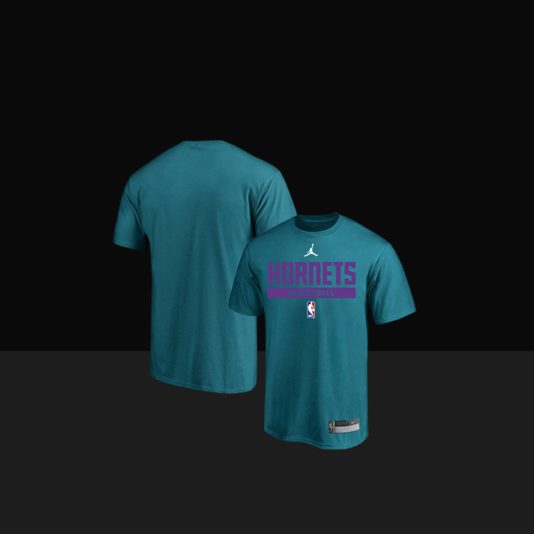 2022/23 Charlotte Hornets Nike Practice Rendimiento Camiseta de manga corta