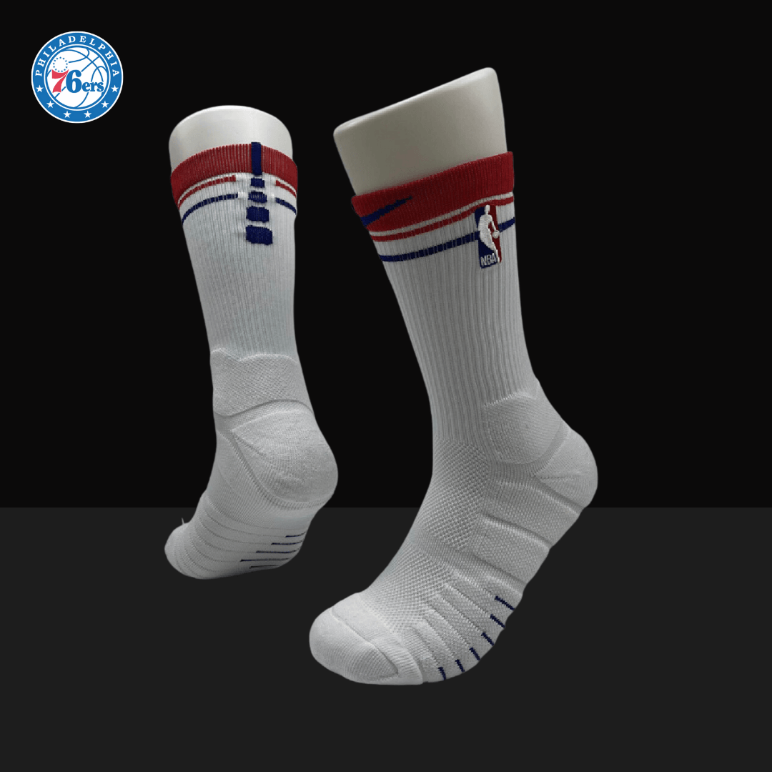 Nike NBA Elite Socks Philadelphia 76ers City Edition, On-Feet View