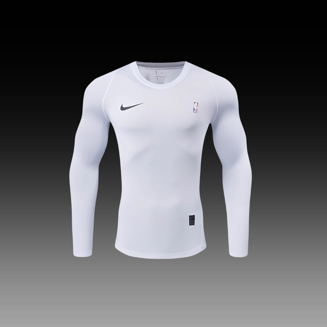 Nike NBA Elite PRO White Compression Long-sleeve T-Shirt