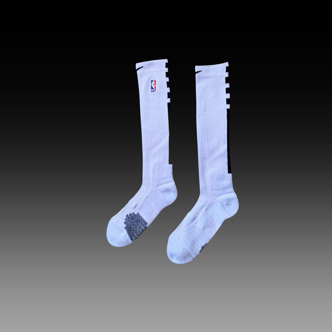 Nike NBA Knee High Socks - White/Black 2019