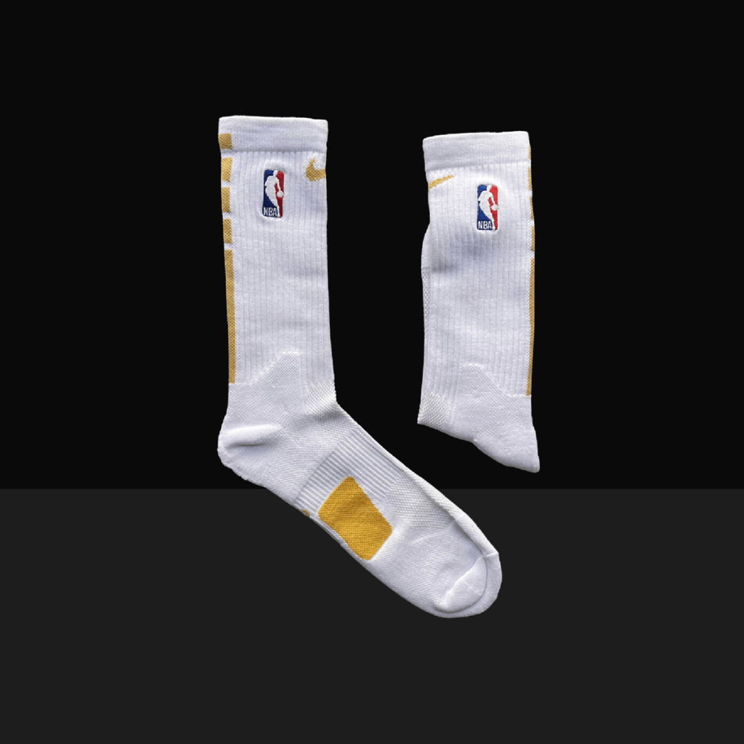 Nike NBA Elite Crew Socks - White/Gold