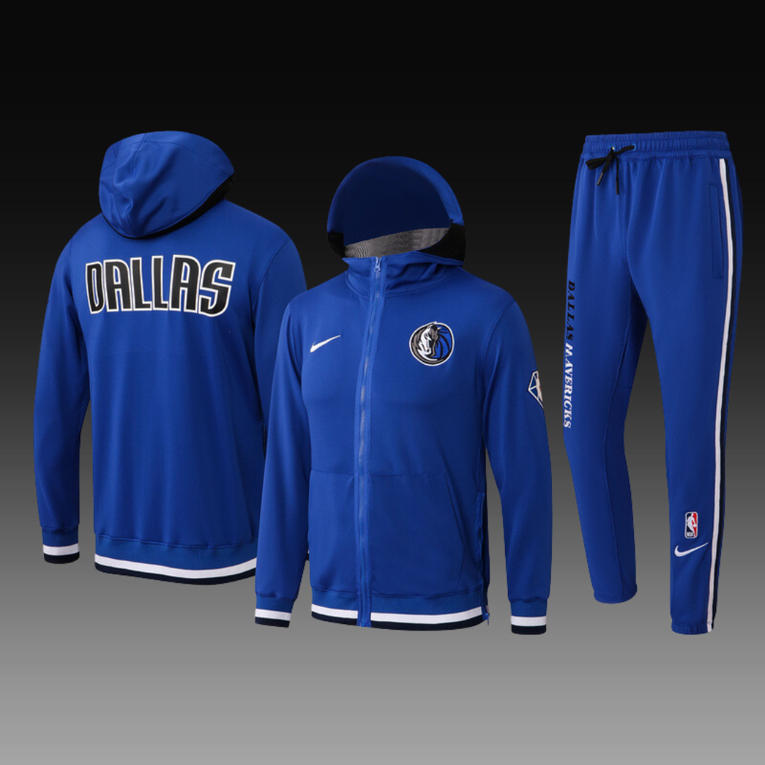 Nike Dallas Mavericks 75th Anniversary Performance Showtime Jacket & Pants Set - Black