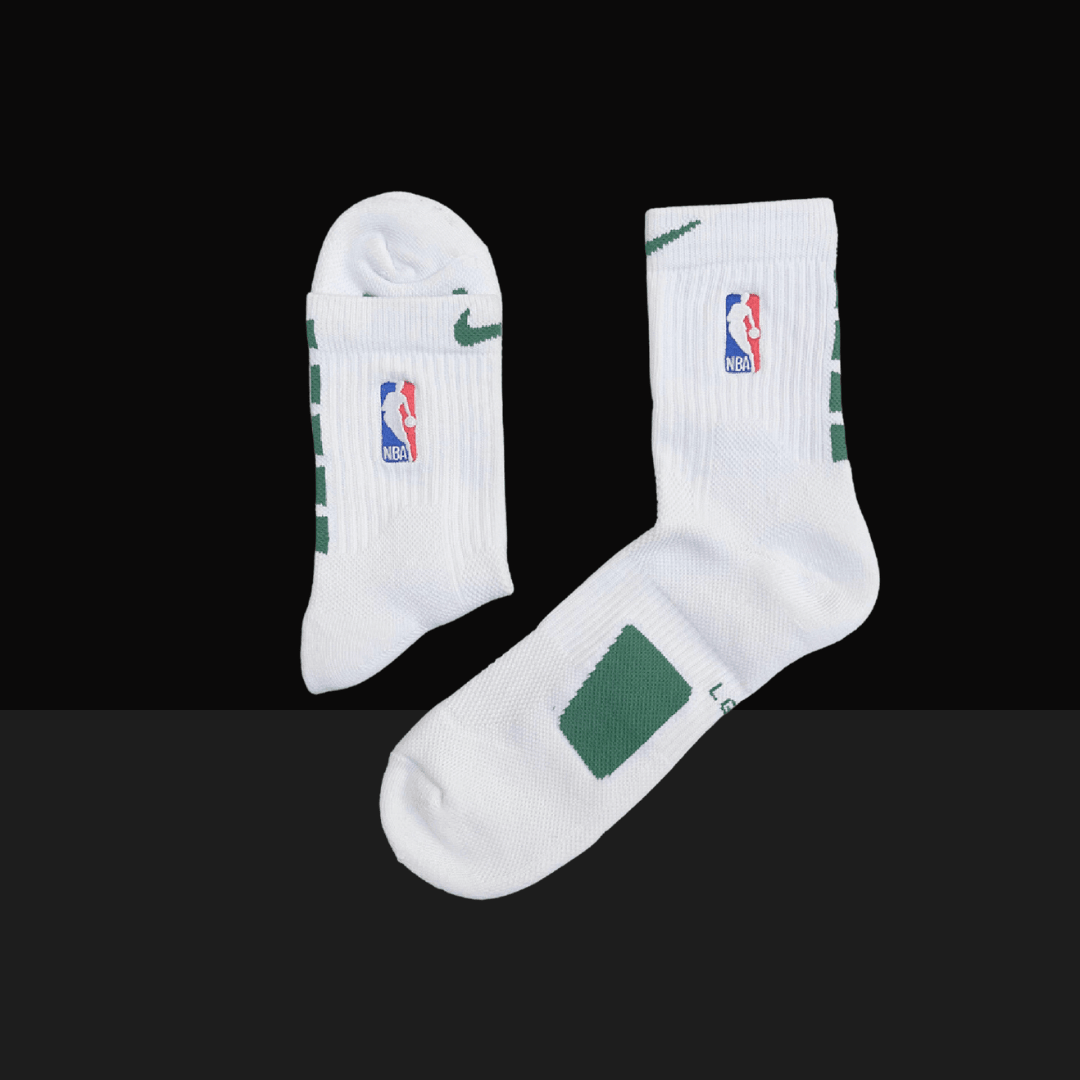 Nike NBA Elite Mid-Length Socks - White/Green