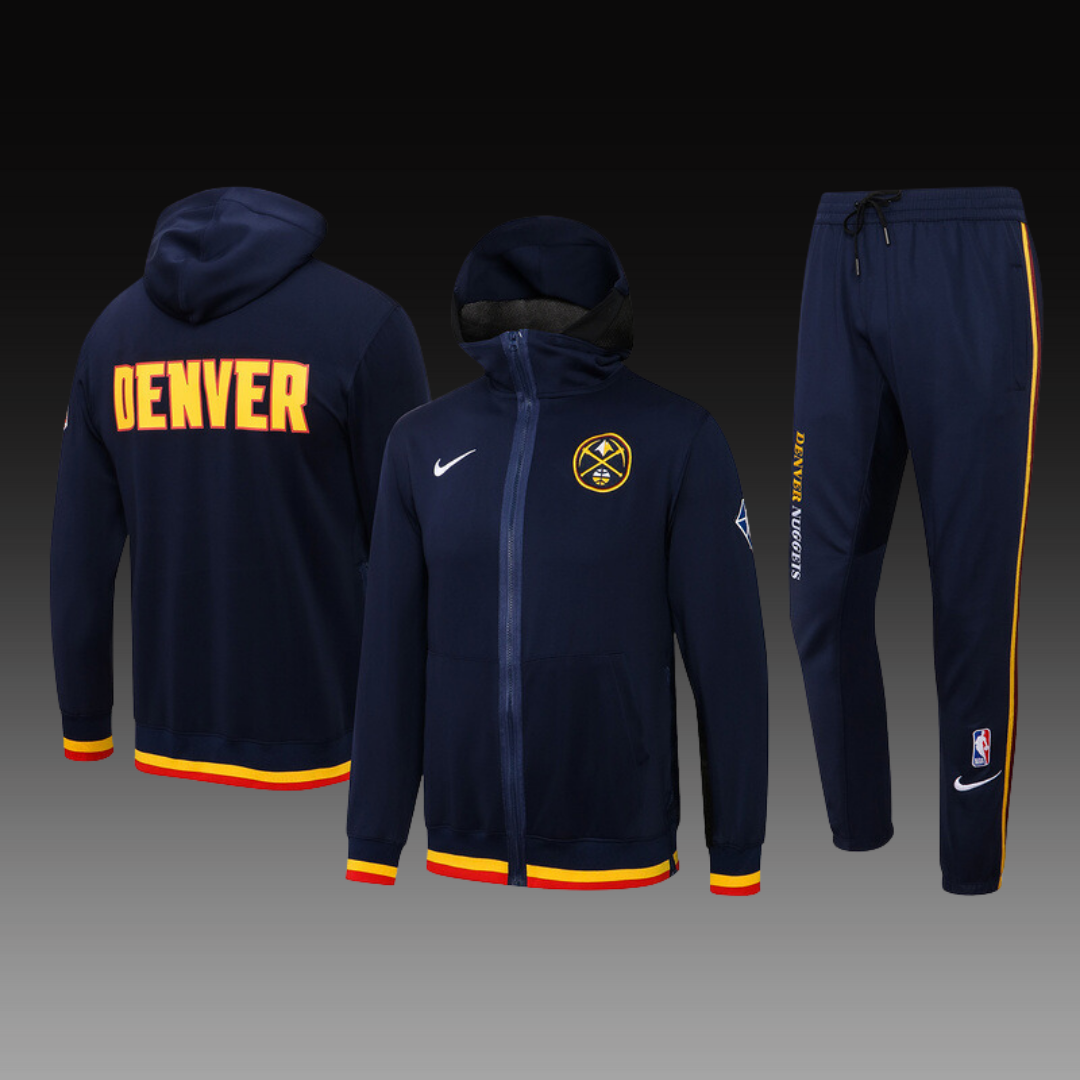 Nike Denver Nuggets 75th Anniversary Performance Showtime Jacket & Pants Set - Navy