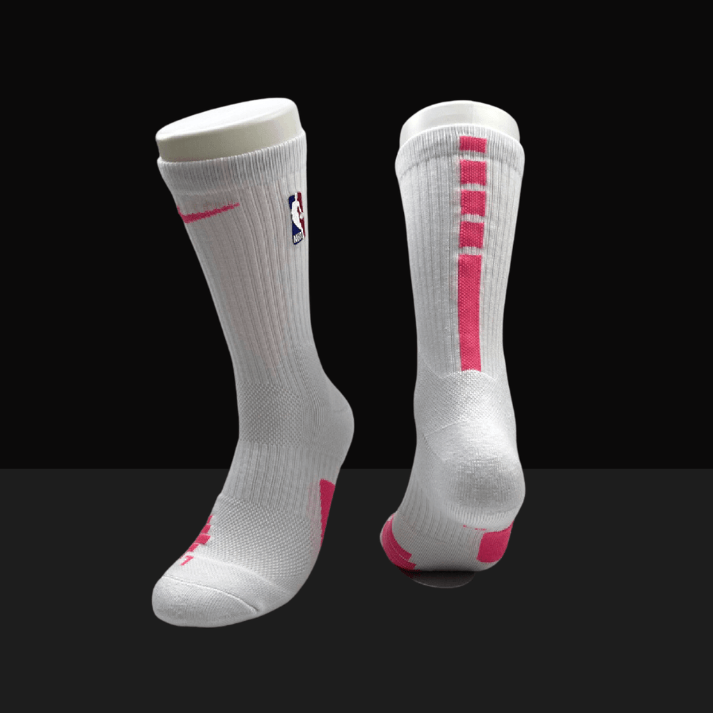 Nike NBA Elite Crew Socks White Pink