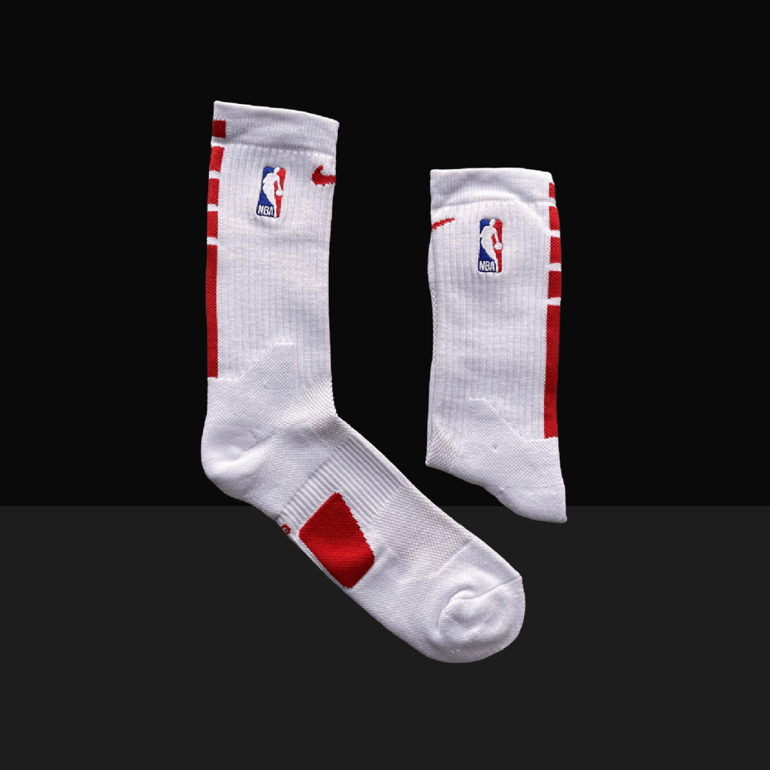 Nike NBA Elite Crew Socks - White/Red