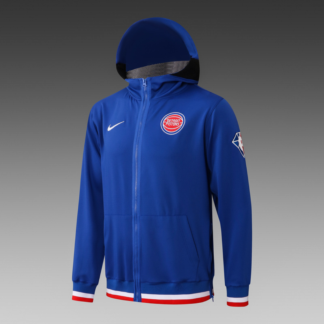 Nike Detroit Pistons 75th Anniversary Performance Showtime Jacket & Pants Set - Blue