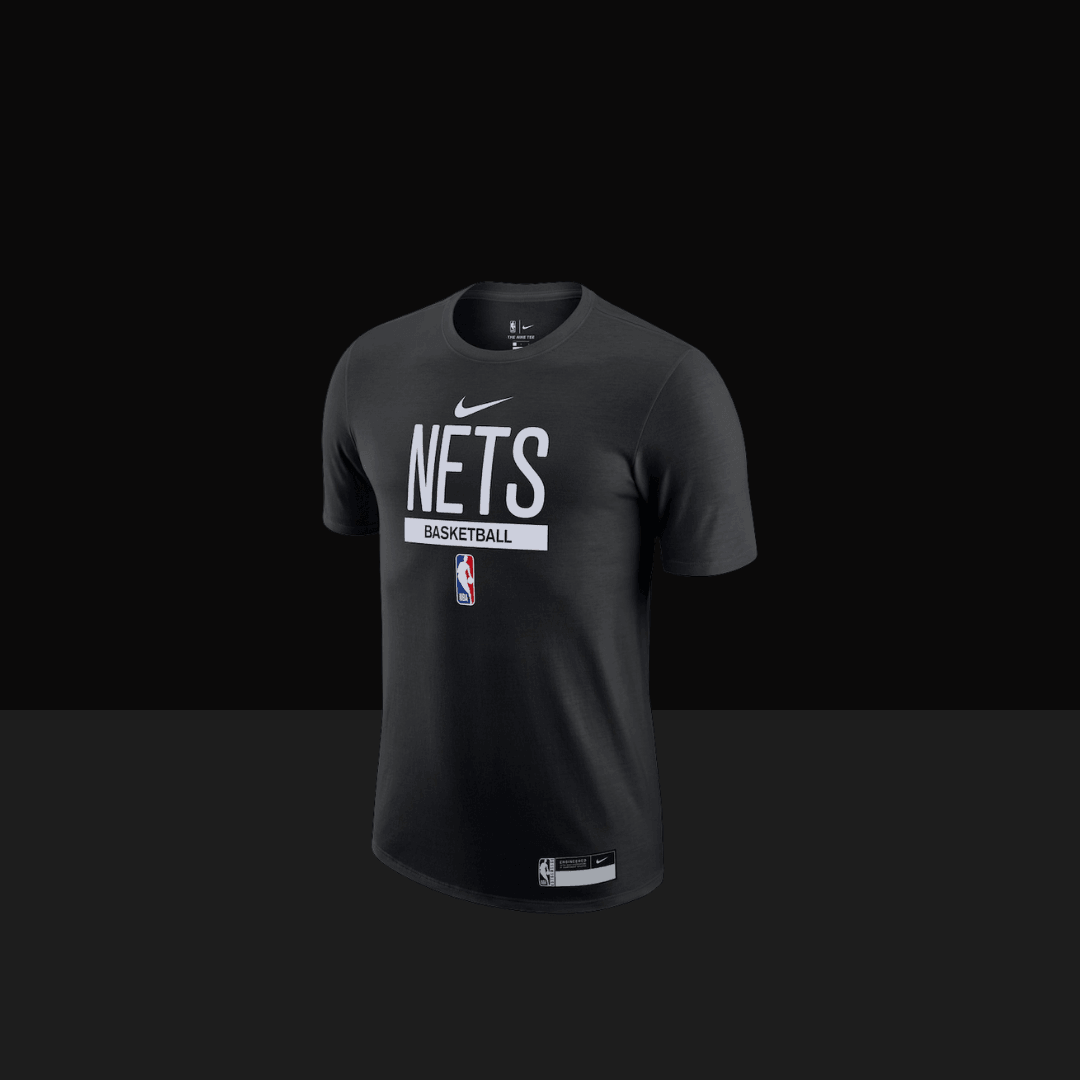 2022/23 Brooklyn Nets Nike Practice Performance Short Sleeve T-Shirt - Basketb