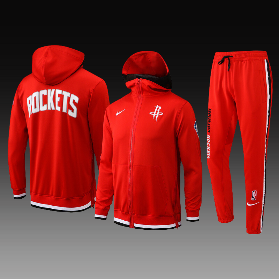 Nike Houston Rockets 75th Anniversary Performance Showtime Jacket & Pants Set - Red