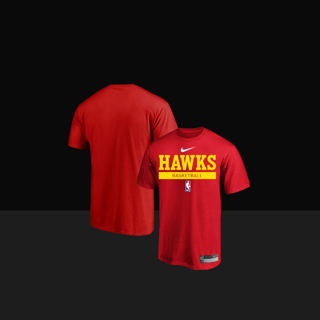 2022/23 Atlanta Hawks Nike Übung Performance Kurzarm T-Shirt