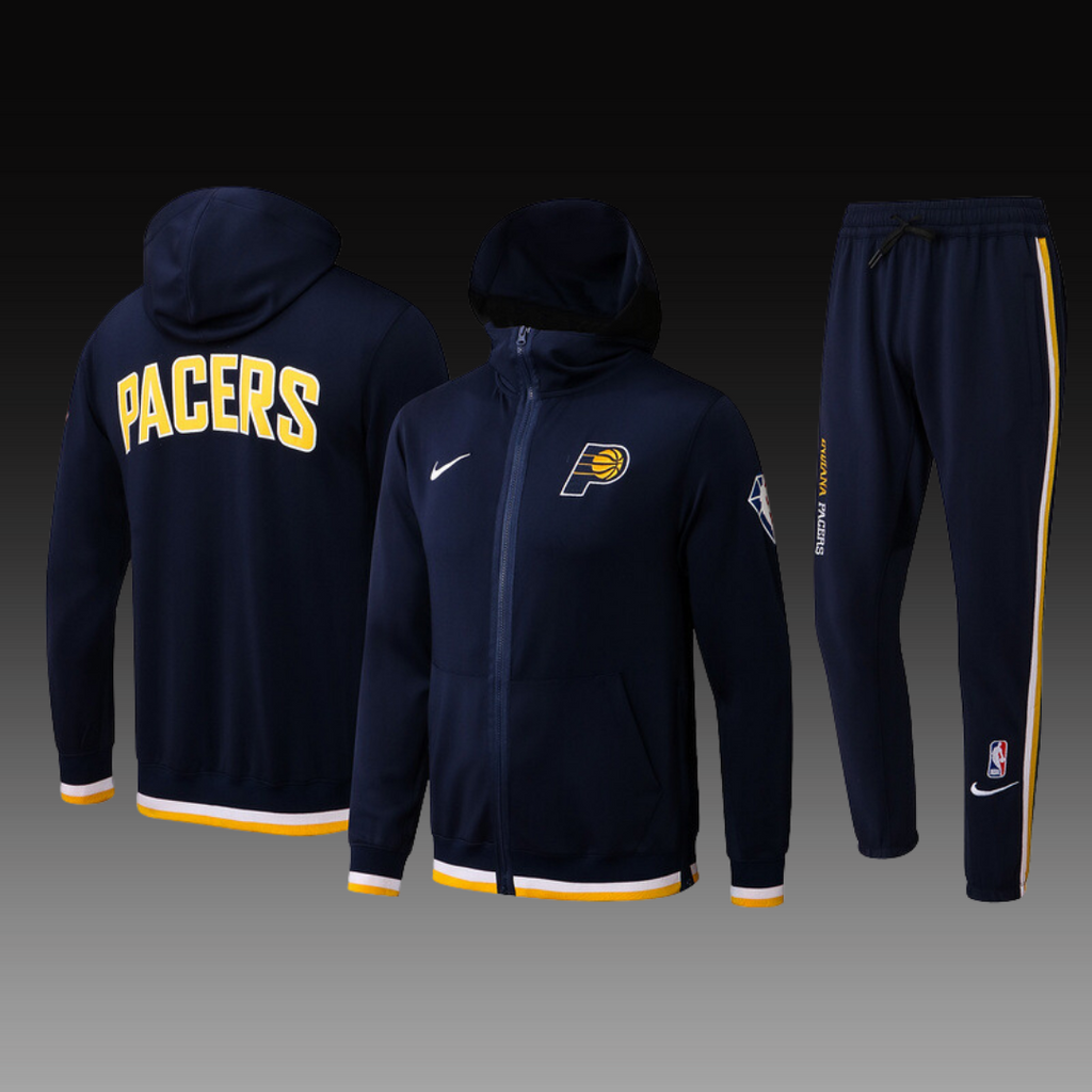 Nike Indiana Pacers 75th Anniversary Performance Showtime Jacket Pants Set Navy