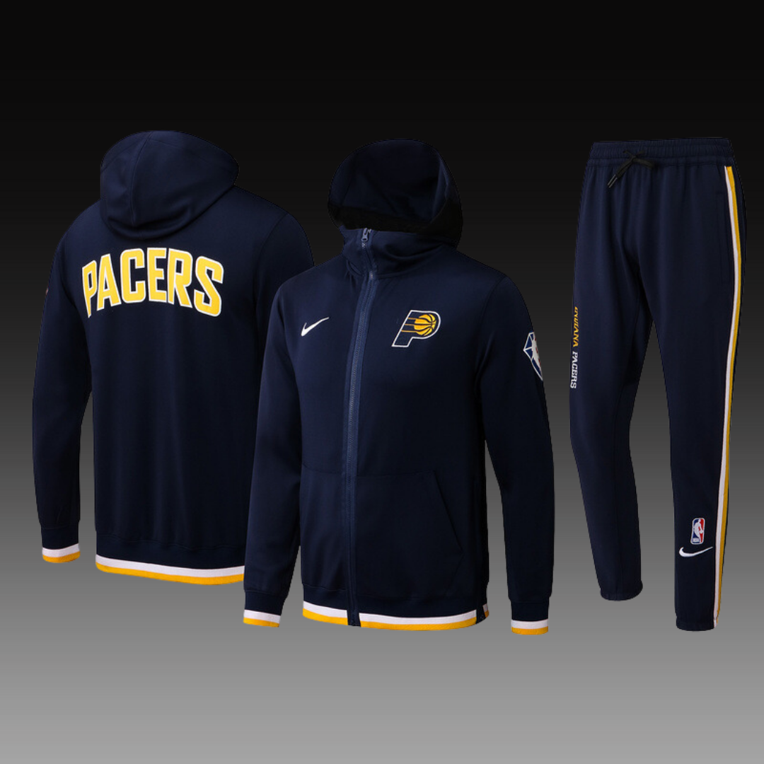 Nike Indiana Pacers 75th Anniversary Performance Showtime Jacket & Pants Set - Navy