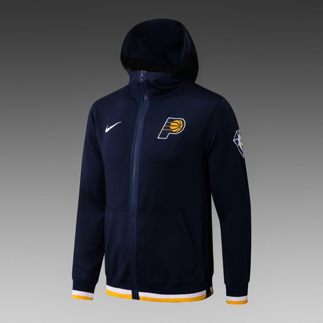 Nike Indiana Pacers 75th Anniversary Performance Showtime Jacket & Pants Set - Navy