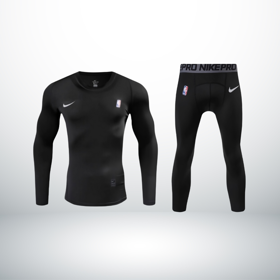 Juego de compresión de combate Nike NBA (camiseta de manga larga y medias) Edición 2019