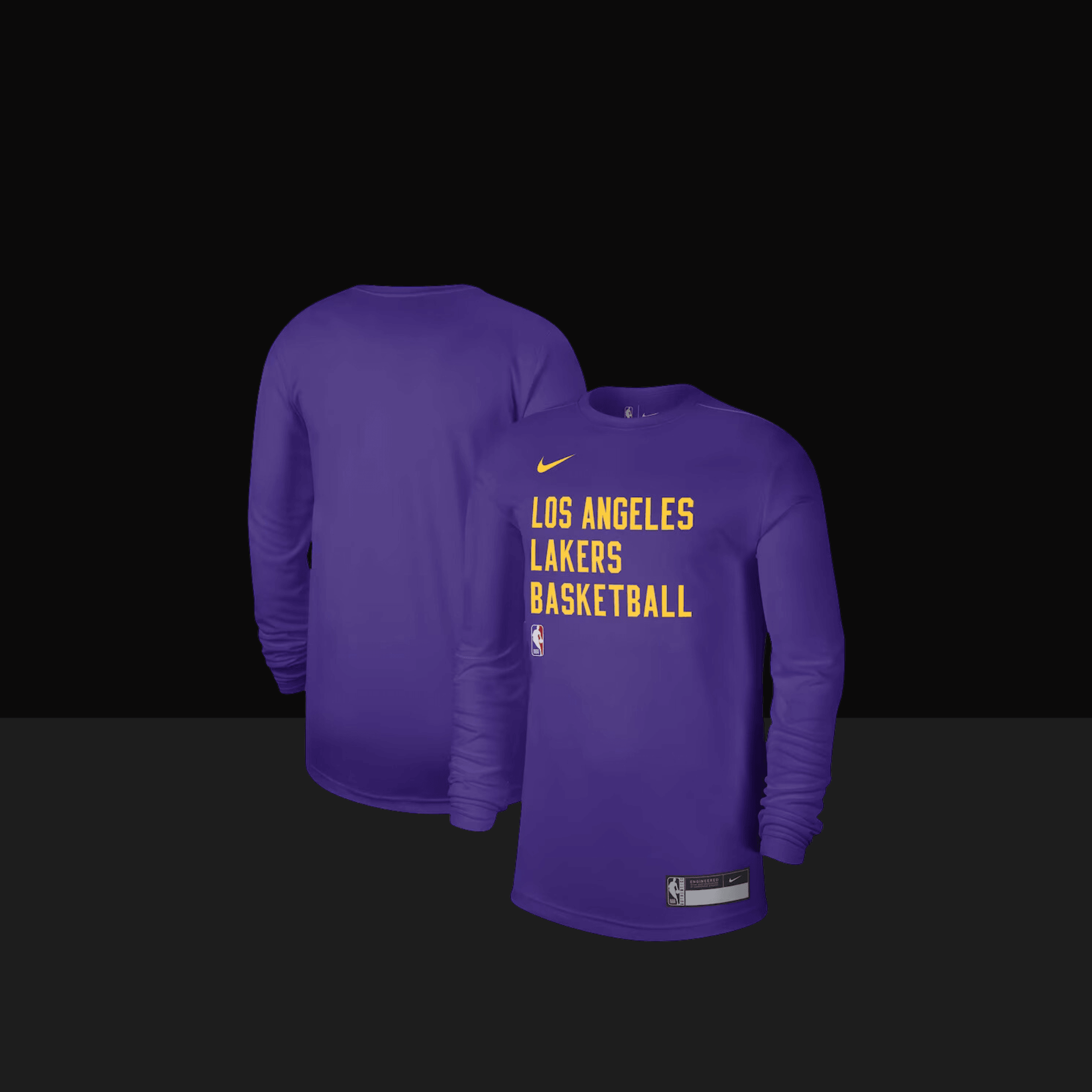 Los Angeles Lakers Essential Practice Long Sleeve T-Shirt - Basketb