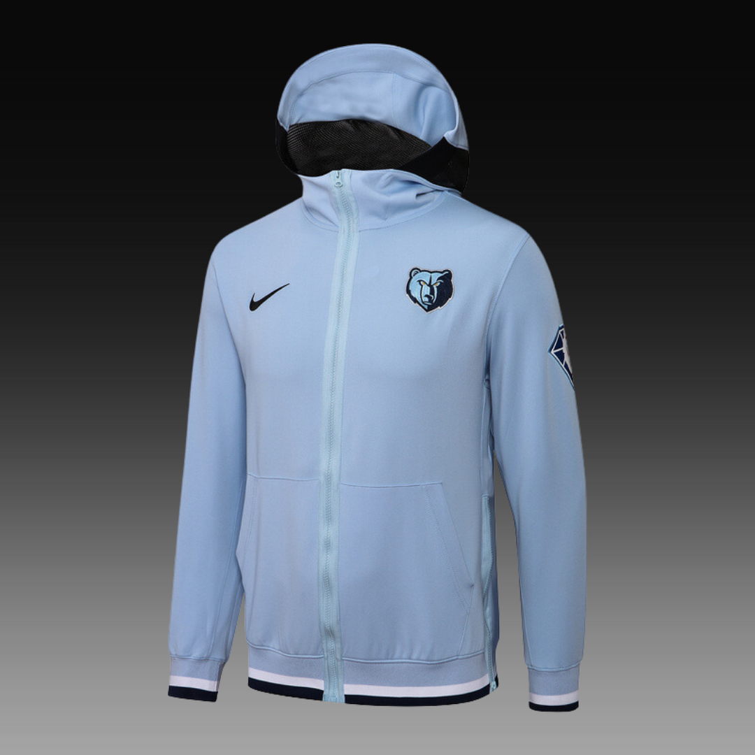 Nike Memphis Grizzlies 75th Anniversary Performance Showtime Jacket & Pants Set - Light Blue