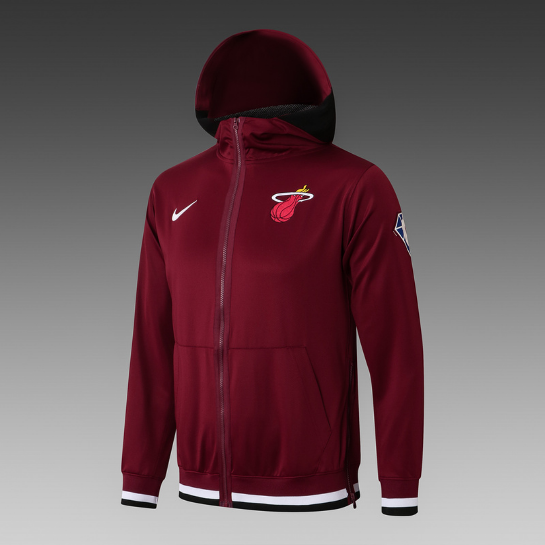 Nike Miami Heat 75th Anniversary Performance Showtime Jacket & Pants Set - Dark Red