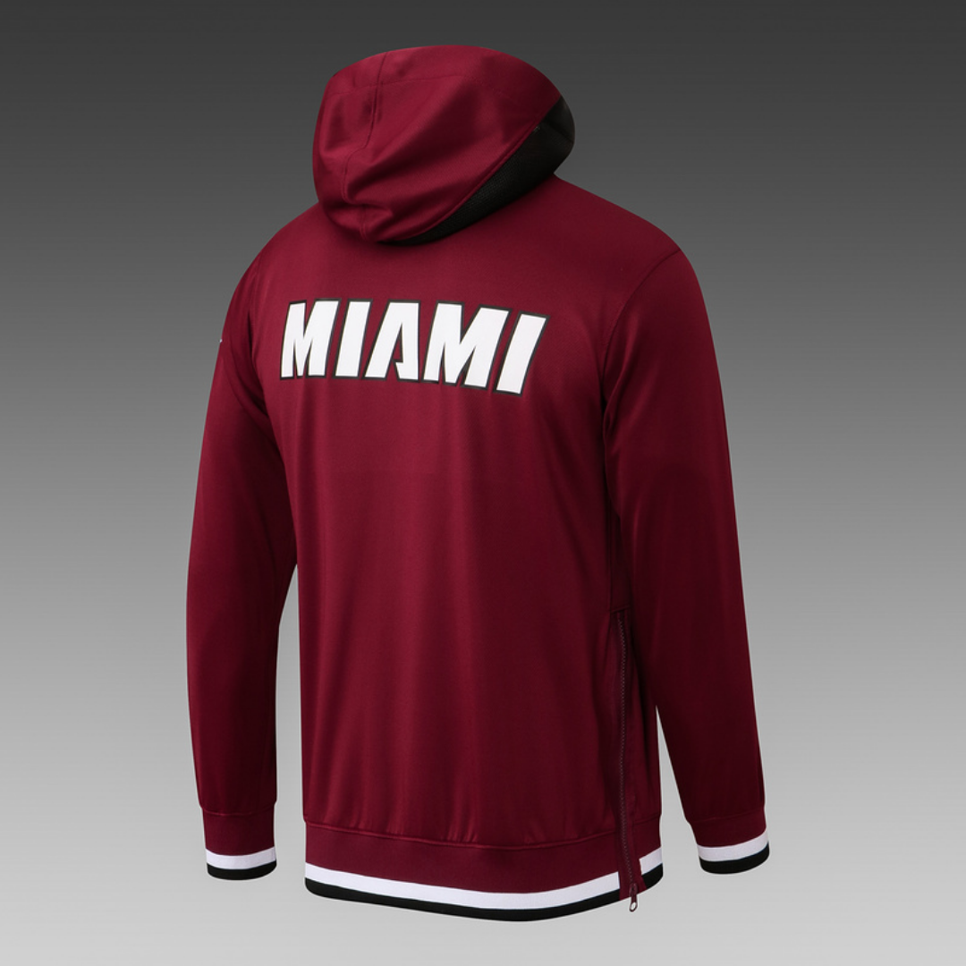 Nike Miami Heat 75th Anniversary Performance Showtime Jacket & Pants Set - Dark Red