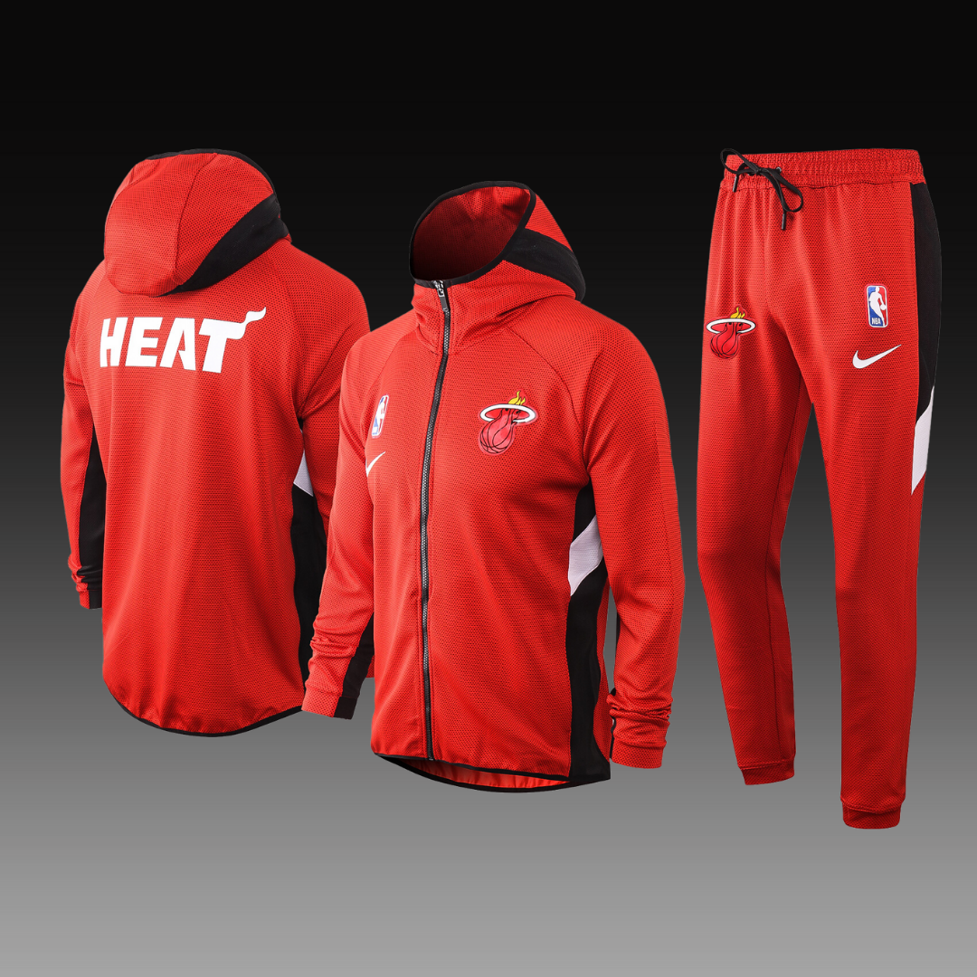 Nike Miami Heat 75th Anniversary Performance Showtime Jacket & Pants Set - Red