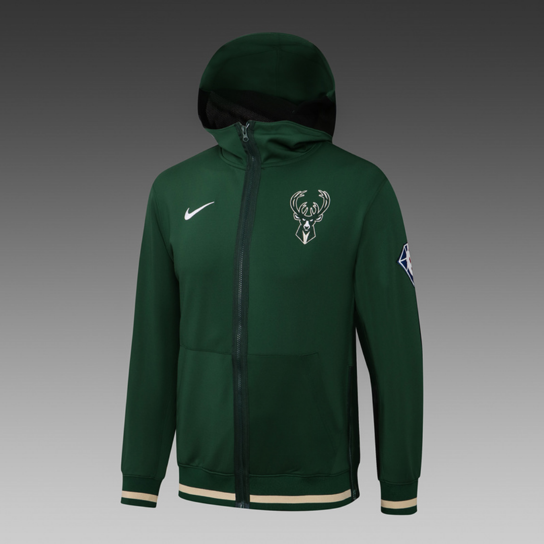 Nike Milwaukee Bucks 75th Anniversary Performance Showtime Jacket & Pants Set - Green