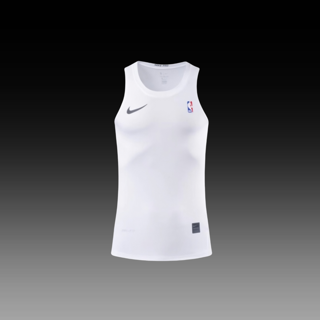 Nike NBA Elite PRO White Compression Tank Top