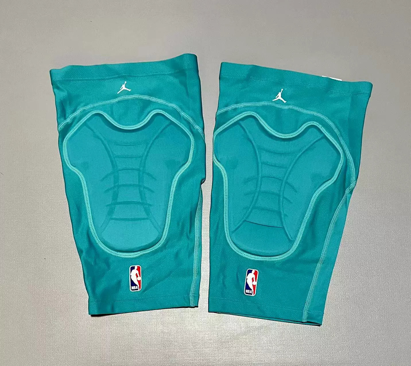 Jordan NBA Issued Hyperstrong Padded Compression Knee Sleeves - Charlotte Hornets