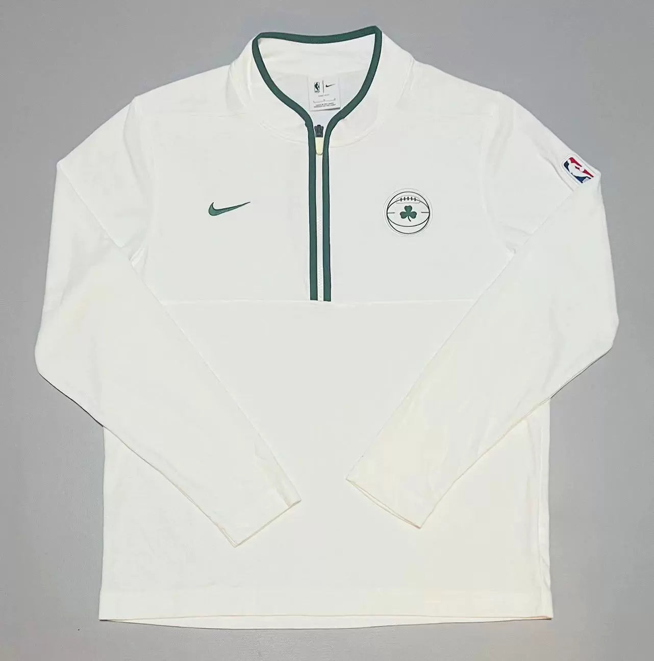 Men's Nike White Boston Celtics Authentic Performance - Half-Zip Top [NO TAGS]