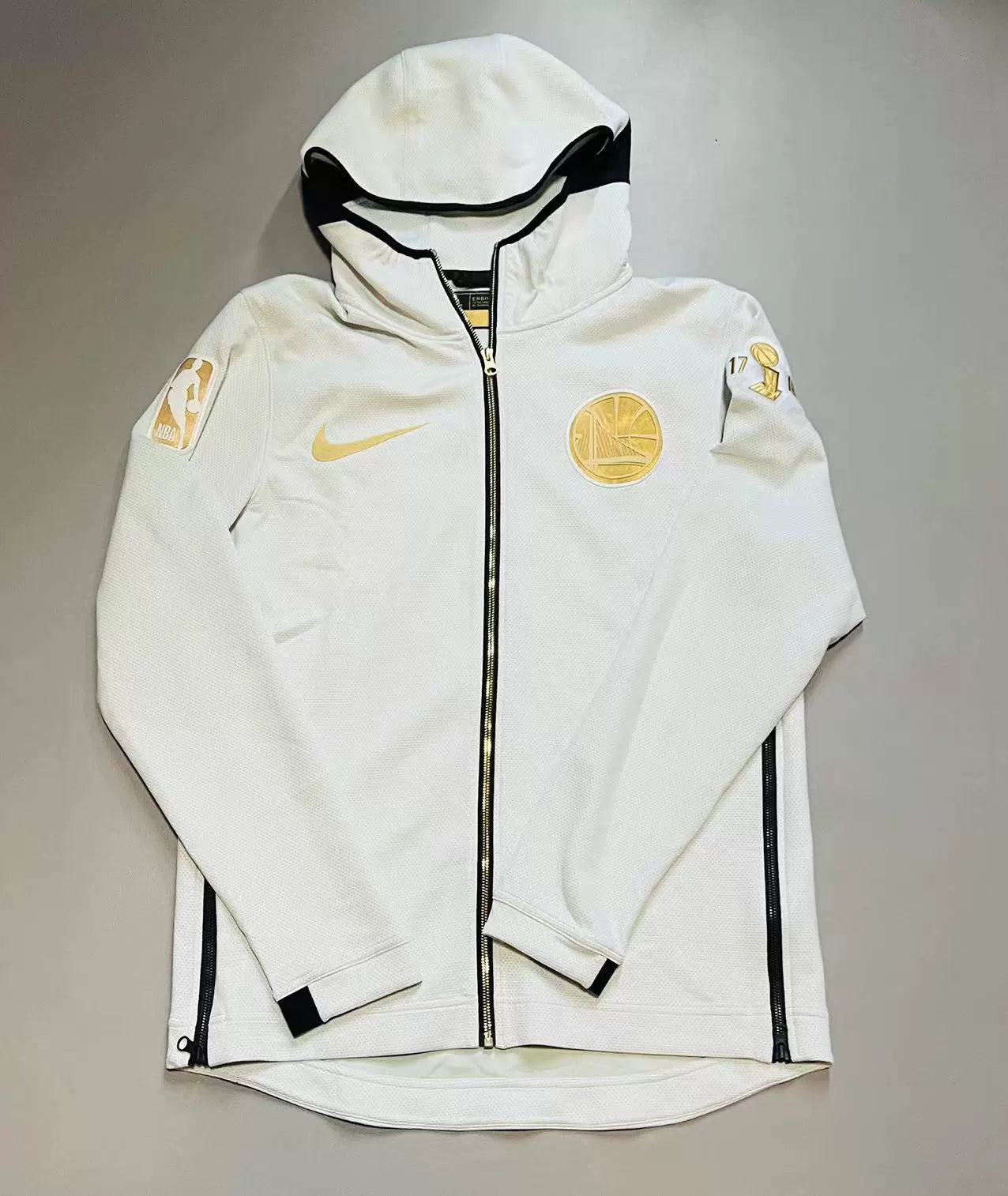 Nike Men's GAME USED Golden State Warriors Championship Therma Flex Hoodie