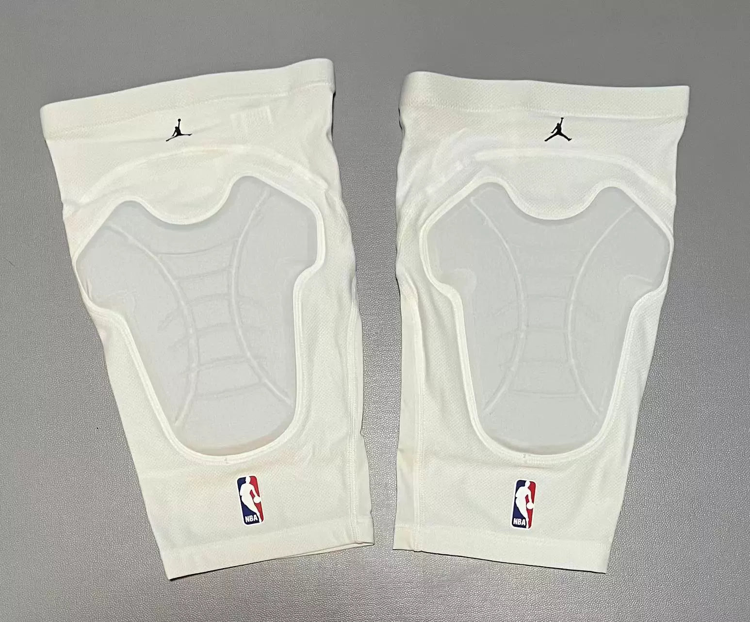 Jordan NBA Issued Hyperstrong Padded Compression Knee Sleeves - White