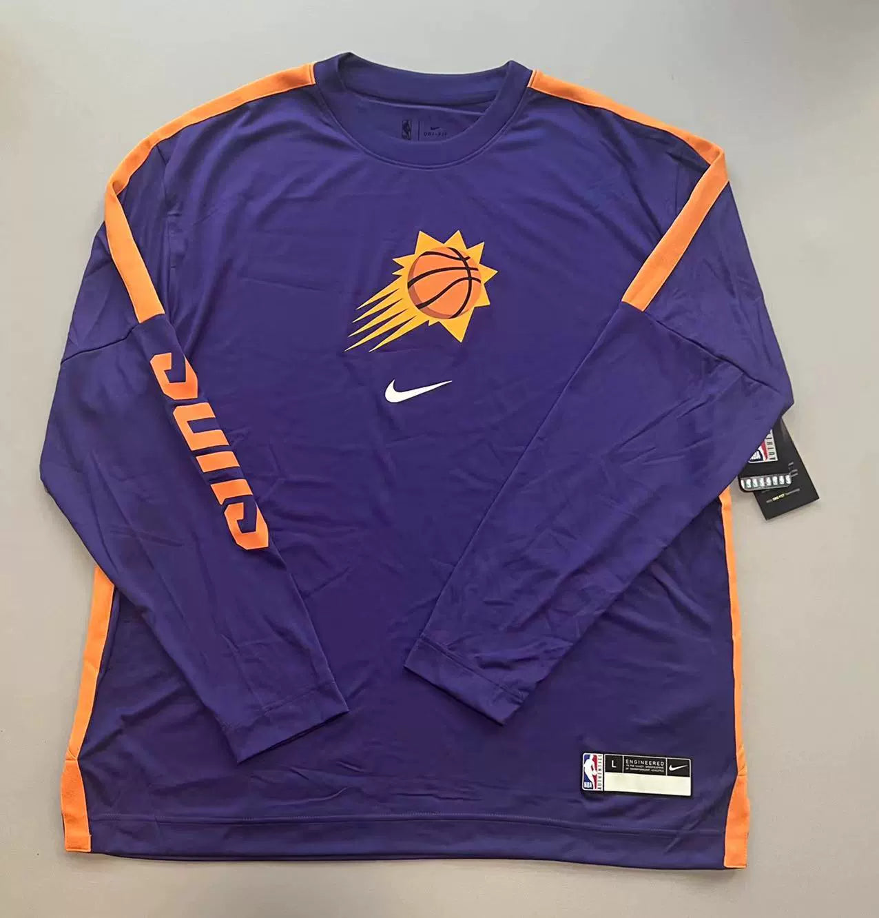 Phoenix Suns GAME ISSUED Nike NBA Authentics Dri-Fit Long Sleeve Shirt Men's - Purple