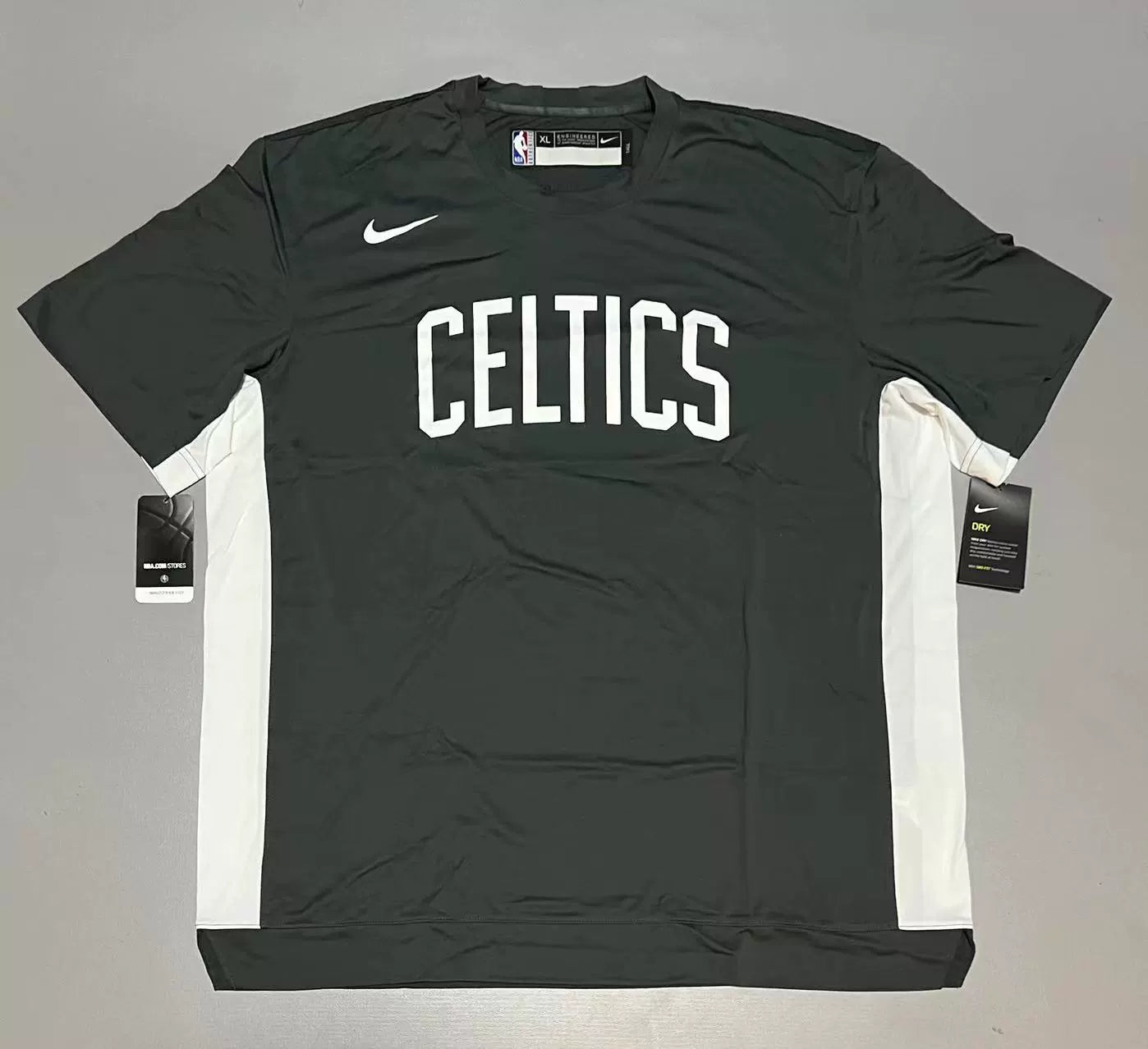 Boston Celtics GAME ISSUED Nike NBA Authentics Dri-Fit Short Sleeve Shirt Men's - Black