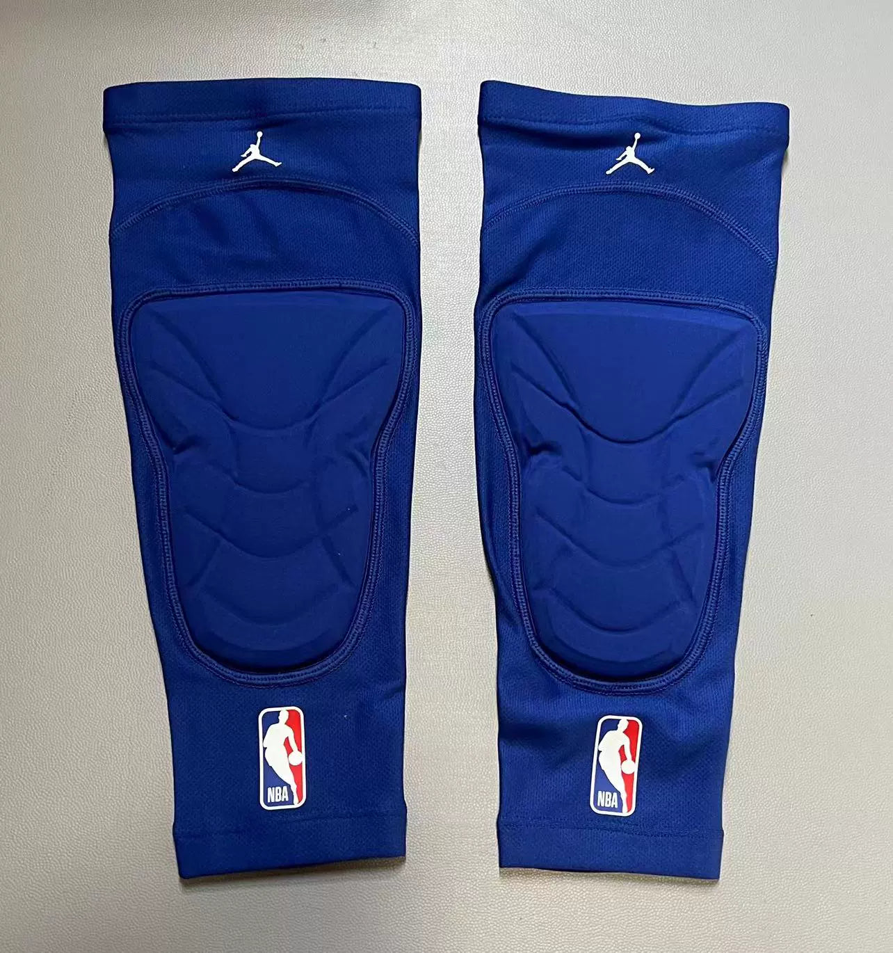 Jordan NBA Issued Hyperstrong Padded Compression Knee Sleeves - Blue