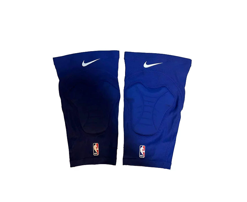 Nike NBA Issued Hyperstrong Padded Compression Knee Sleeves - Blue